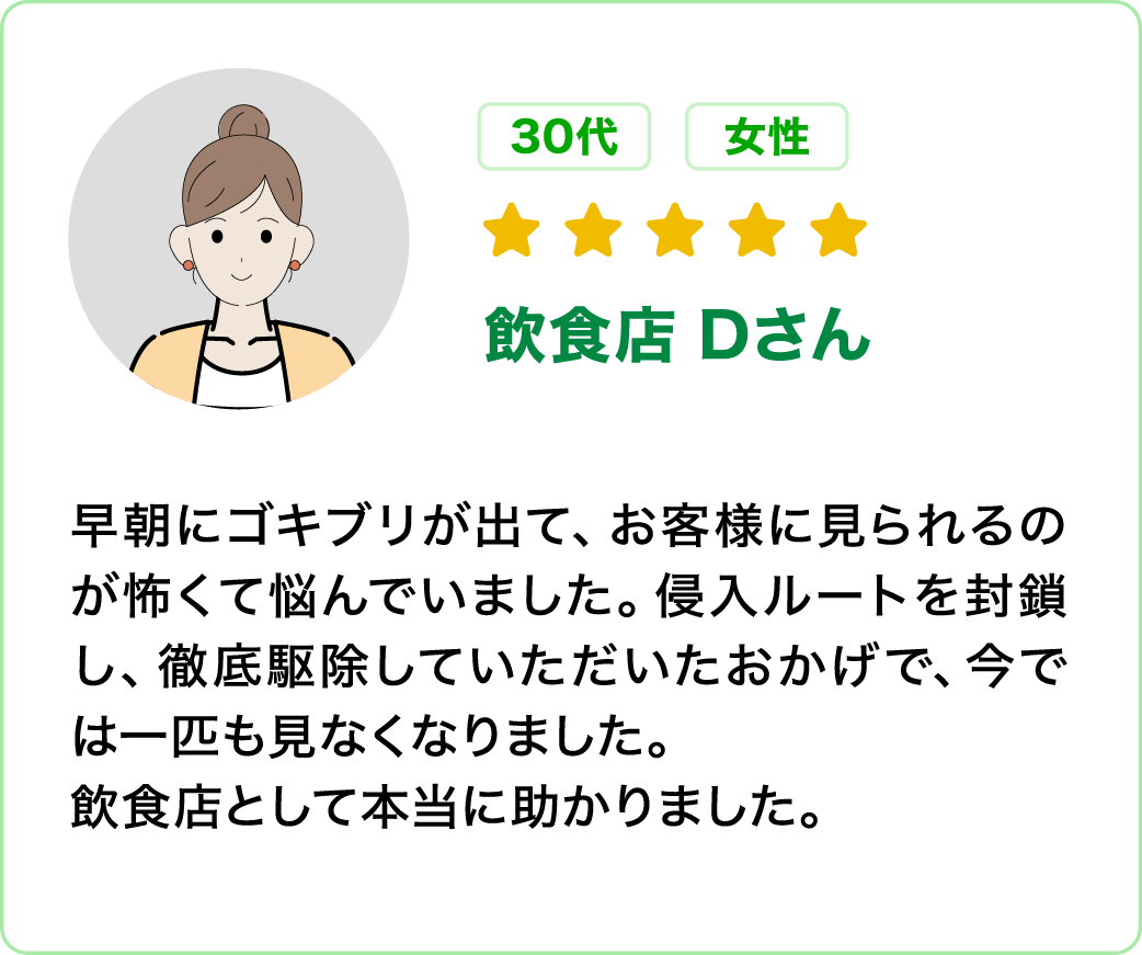 お客様の声 Dさん